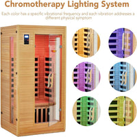Infrared Sauna Built for Daily Wellness, Canadian Hemlock Wood, Low EMF Carbon Panels, Bluetooth Speakers