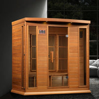 Infrared Sauna Built to Support Daily Wellness, 4 Person Capacity, Canadian Red Cedar, Near Zero EMF